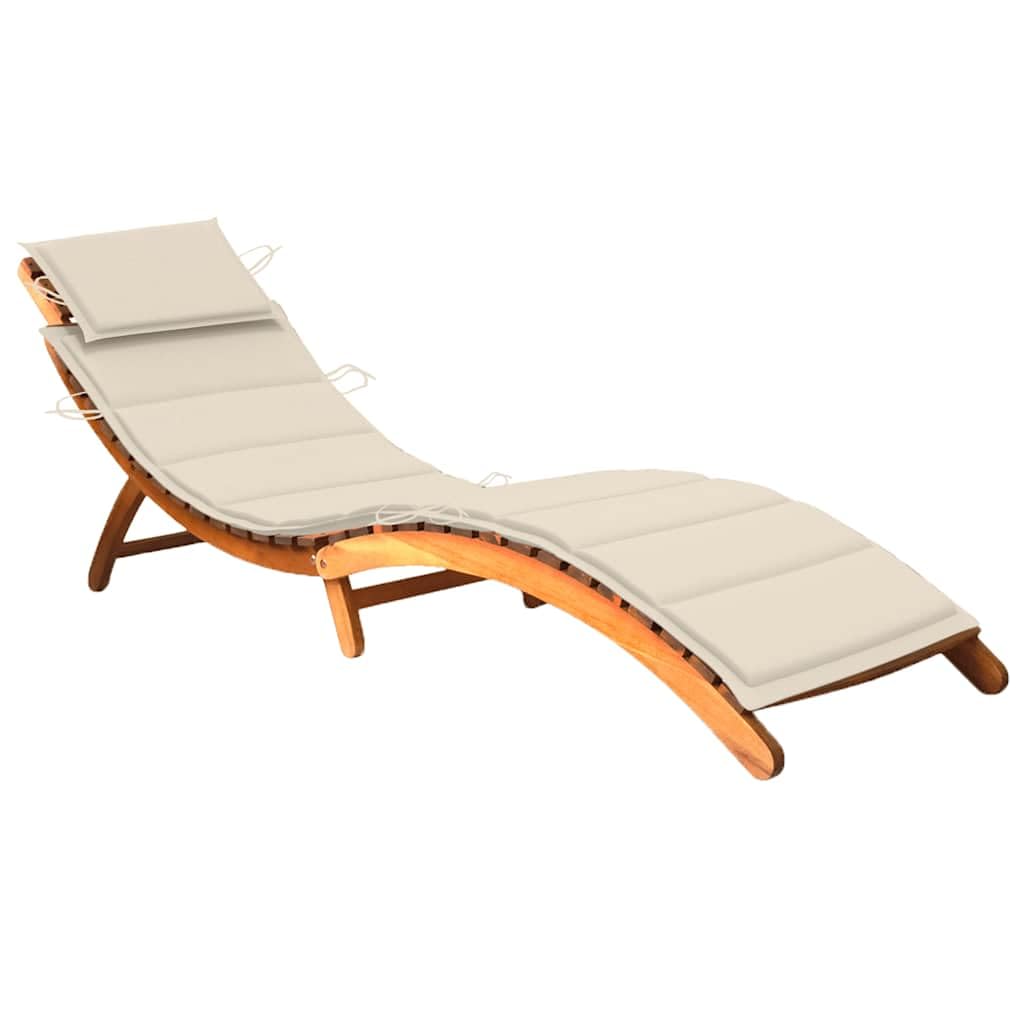 Foto 2 pulgar | Sillón De Patio Vidaxl Para Exteriores Con Cojín De Acacia - Venta Internacional.