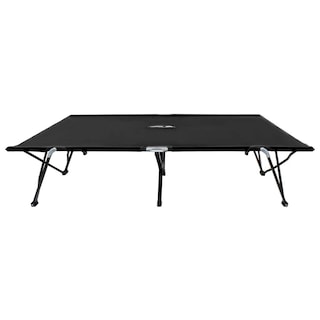 Foto 3 | Tumbona Vidaxl Plegable Para Dos Personas Con Estructura De Acero Negro - Venta Internacional.
