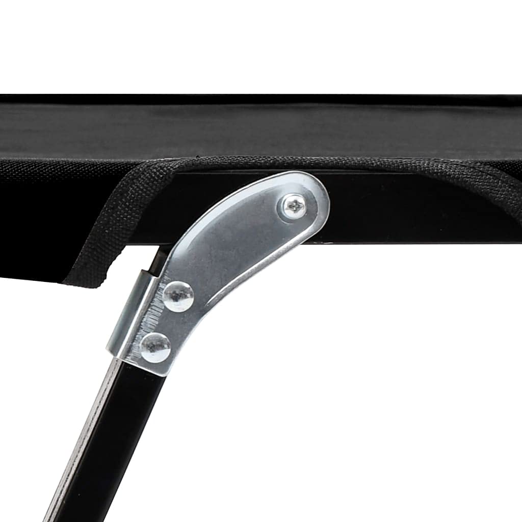 Foto 7 | Tumbona Vidaxl Plegable Para Dos Personas Con Estructura De Acero Negro - Venta Internacional.
