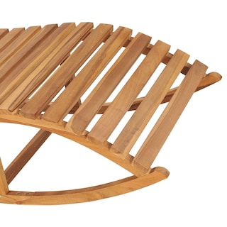 Foto 6 | Tumbona Mecedora Vidaxl De Madera Maciza De Teca Con Cojín Color Marrón - Venta Internacional.