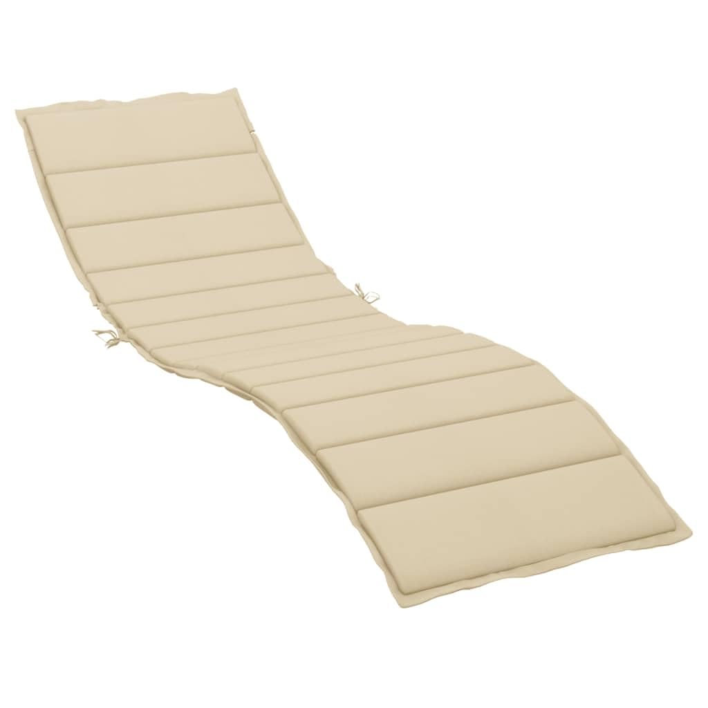 Foto 1 | Cojín Para Tumbona Vidaxl  Tela Oxford  Beige  200 X 50 X 3 Cm - Venta Internacional.