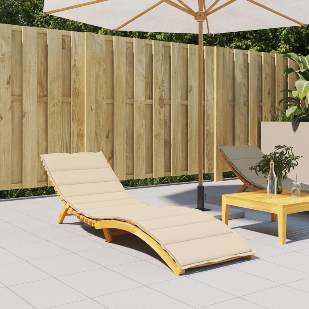 Foto 3 | Cojín Para Tumbona Vidaxl  Tela Oxford  Beige  200 X 50 X 3 Cm - Venta Internacional.