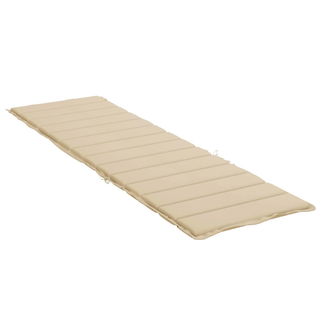 Foto 6 | Cojín Para Tumbona Vidaxl  Tela Oxford  Beige  200 X 50 X 3 Cm - Venta Internacional.