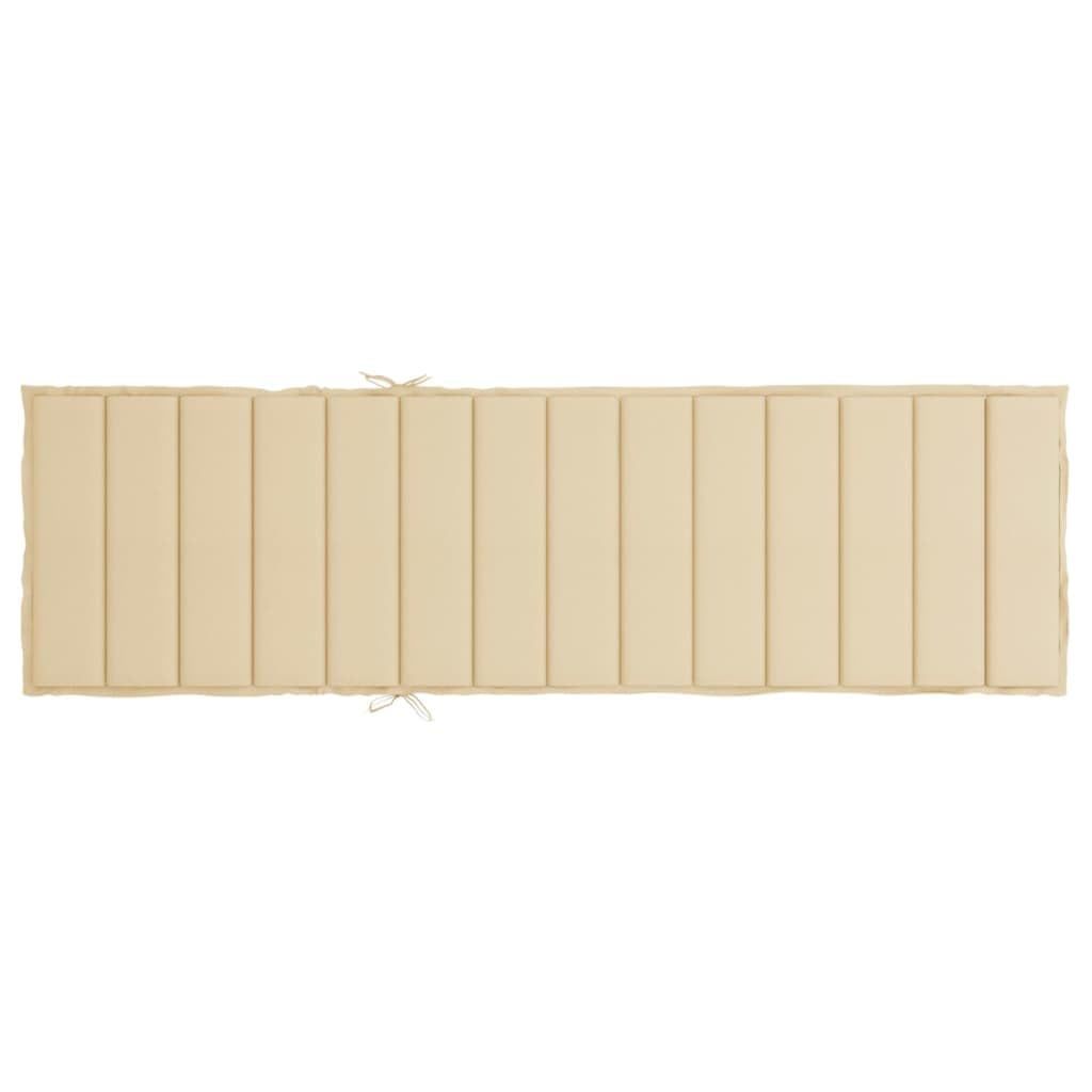 Foto 7 | Cojín Para Tumbona Vidaxl  Tela Oxford  Beige  200 X 50 X 3 Cm - Venta Internacional.