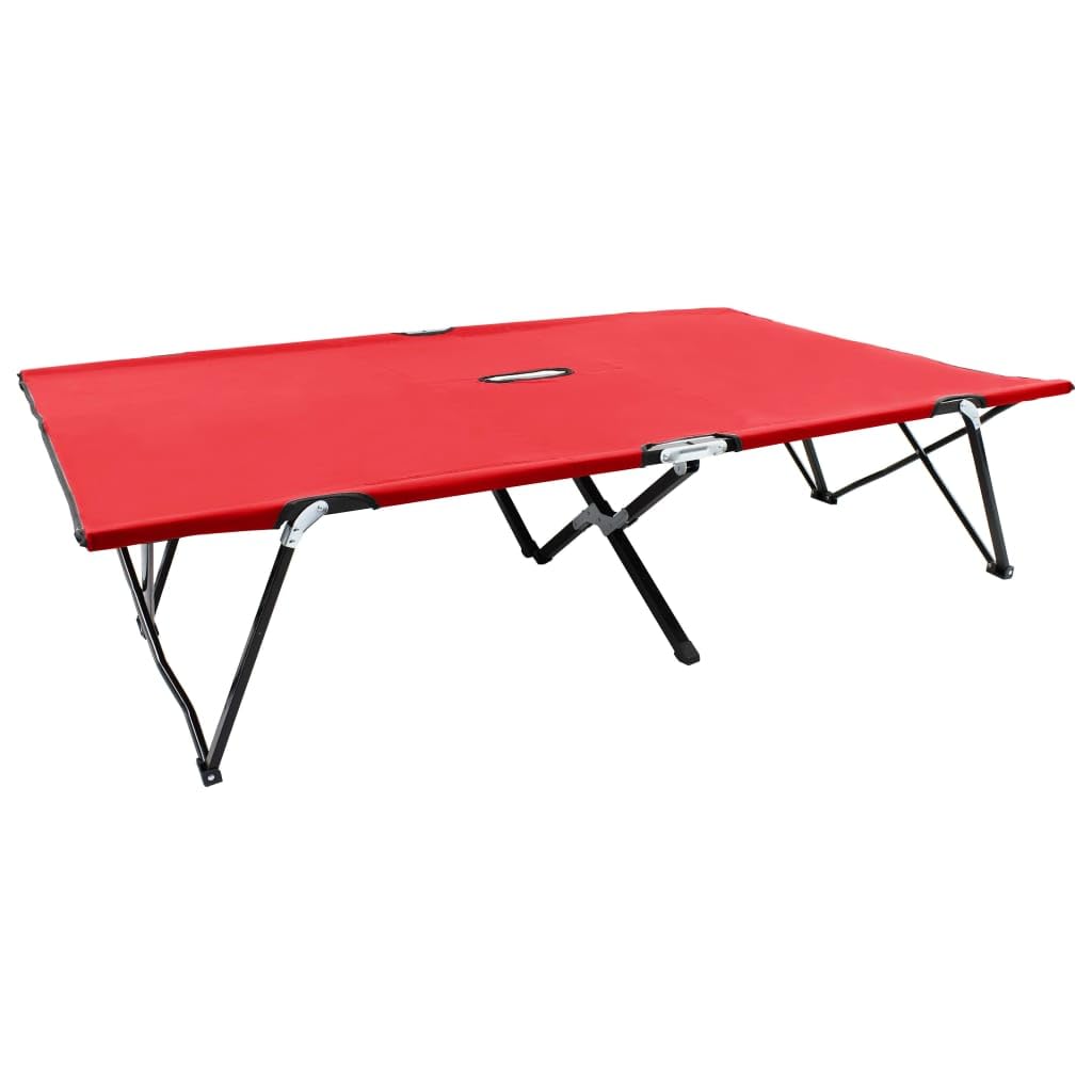 Foto 3 pulgar | Tumbona Plegable Vidaxl De Acero Rojo Con Capacidad Para 2 Personas - Venta Internacional.