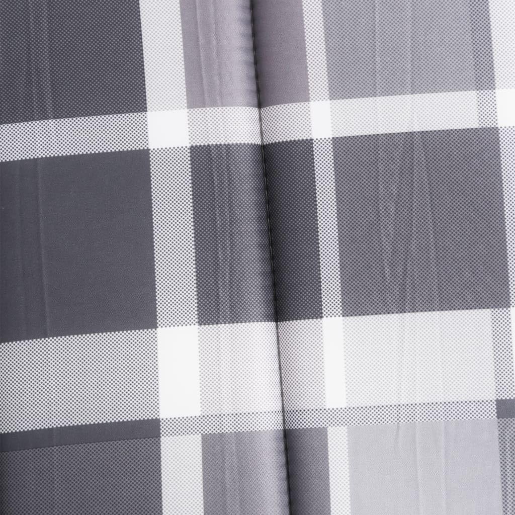 Foto 5 | Cojín Para Tumbona Vidaxl  Estampado De Cuadros Grises  200 X 50 X 3 Cm - Venta Internacional.