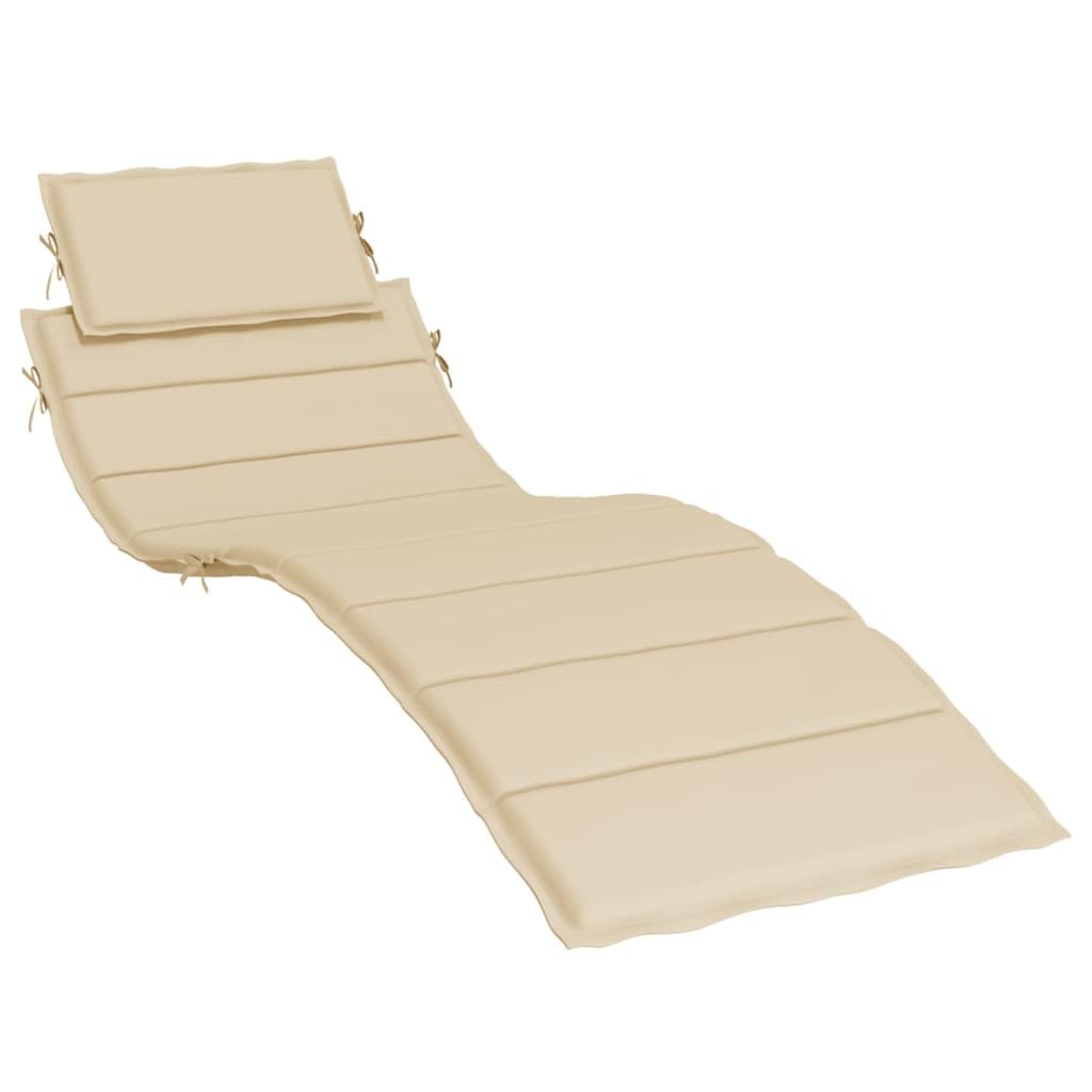Foto 1 | Cojín Para Tumbona Vidaxl  Cómodo  Beige  Resistente A La Intemperie - Venta Internacional.