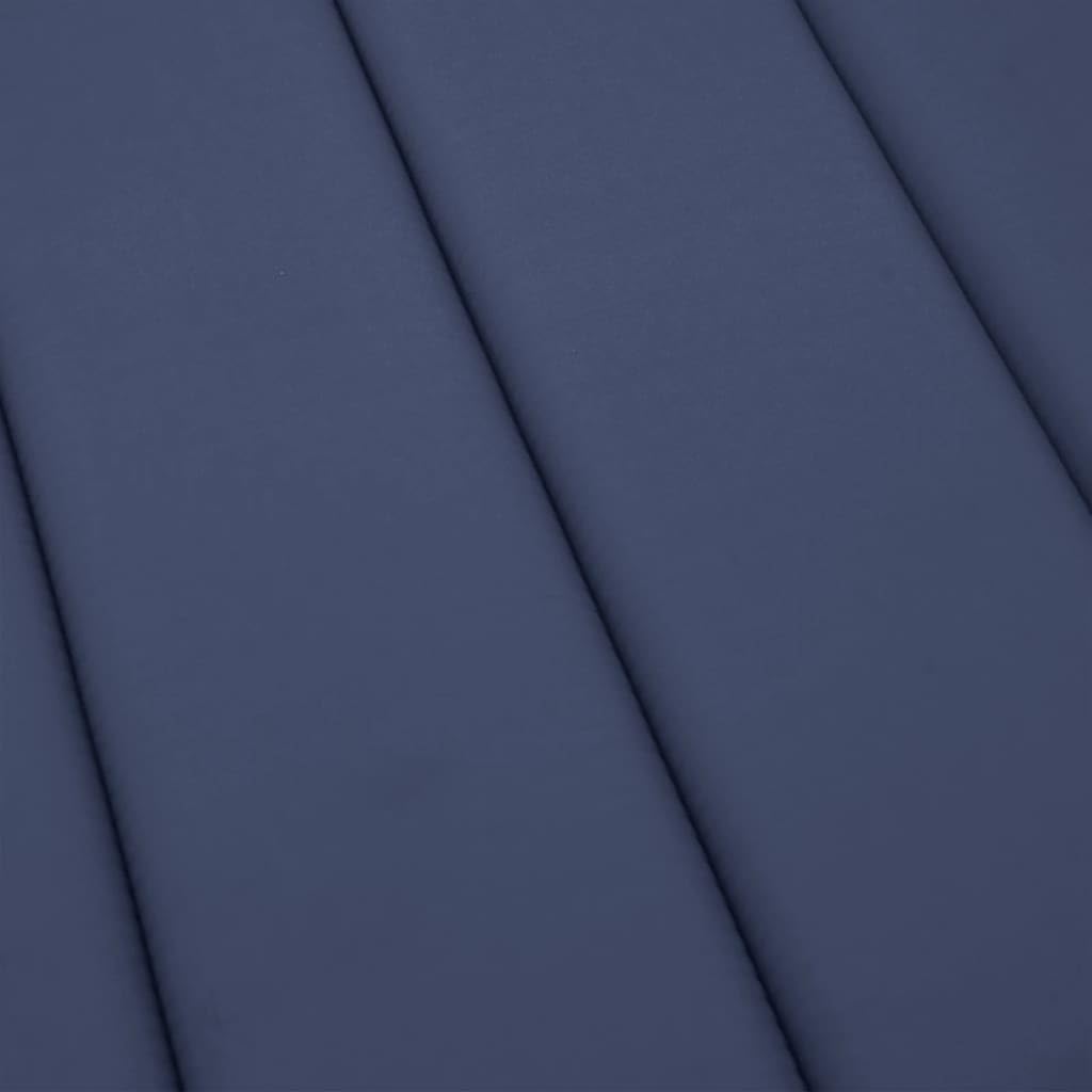 Foto 7 | Cojín Para Tumbona Vidaxl  Acolchado De Espuma Y Fibra  Color Azul Marino - Venta Internacional.
