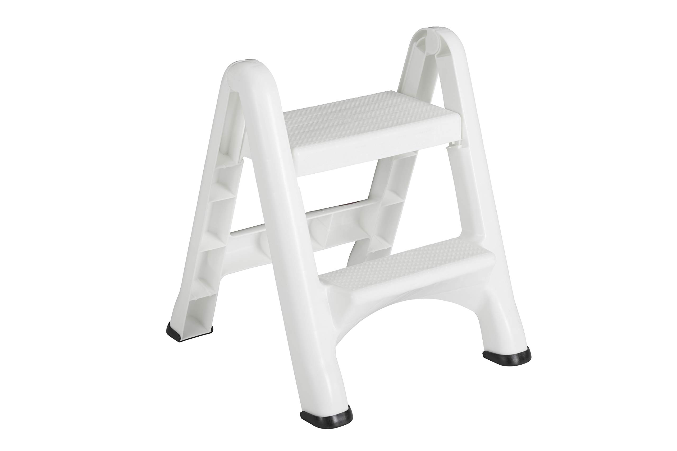 Taburete Plegable Rubbermaid, Dos Escalones, 14 Pulgadas De Alto, Blanco - Venta Internacional.