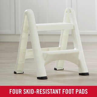 Foto 2 | Taburete Plegable Rubbermaid, Dos Escalones, 14 Pulgadas De Alto, Blanco - Venta Internacional.
