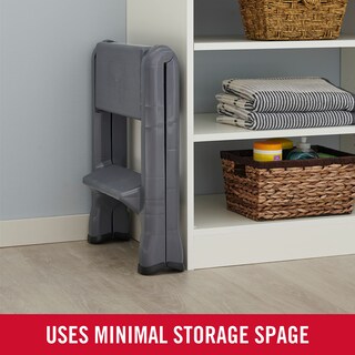 Foto 7 | Taburete Plegable Rubbermaid, Dos Escalones, 14 Pulgadas De Alto, Gris - Venta Internacional.