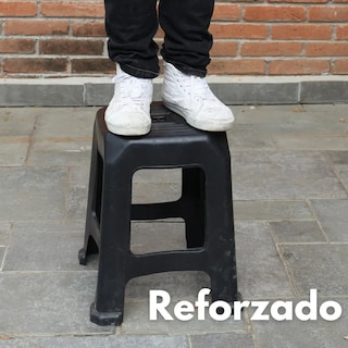 Foto 2 | Banco De Plástico Reforzado Resistentes Paquete De 10 Bancos Eo Safe Imports Esi-20745 Negro