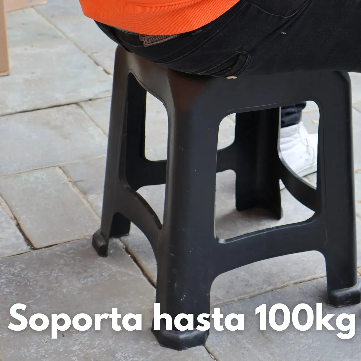 Foto 4 pulgar | Banco De Plástico  Reforzado Resistentes Paquete De 10 Bancos Eo Safe Imports Esi-20745 Negro