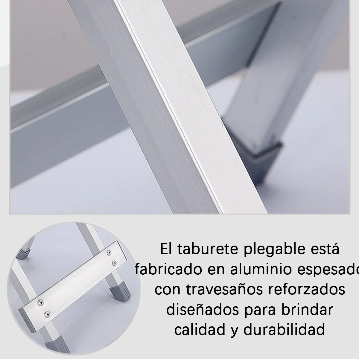 Foto 2 | Banco Plegable Portátil Metalico Eo Safe Imports Esi-20761 Plata