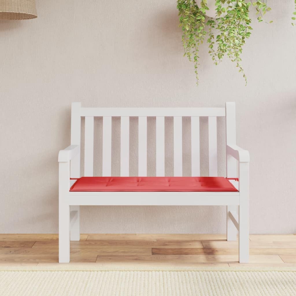 Foto 2 | Cojín Para Banco De Jardín Vidaxl  Tela Oxford Roja  120 X 50 X 3 Cm - Venta Internacional.