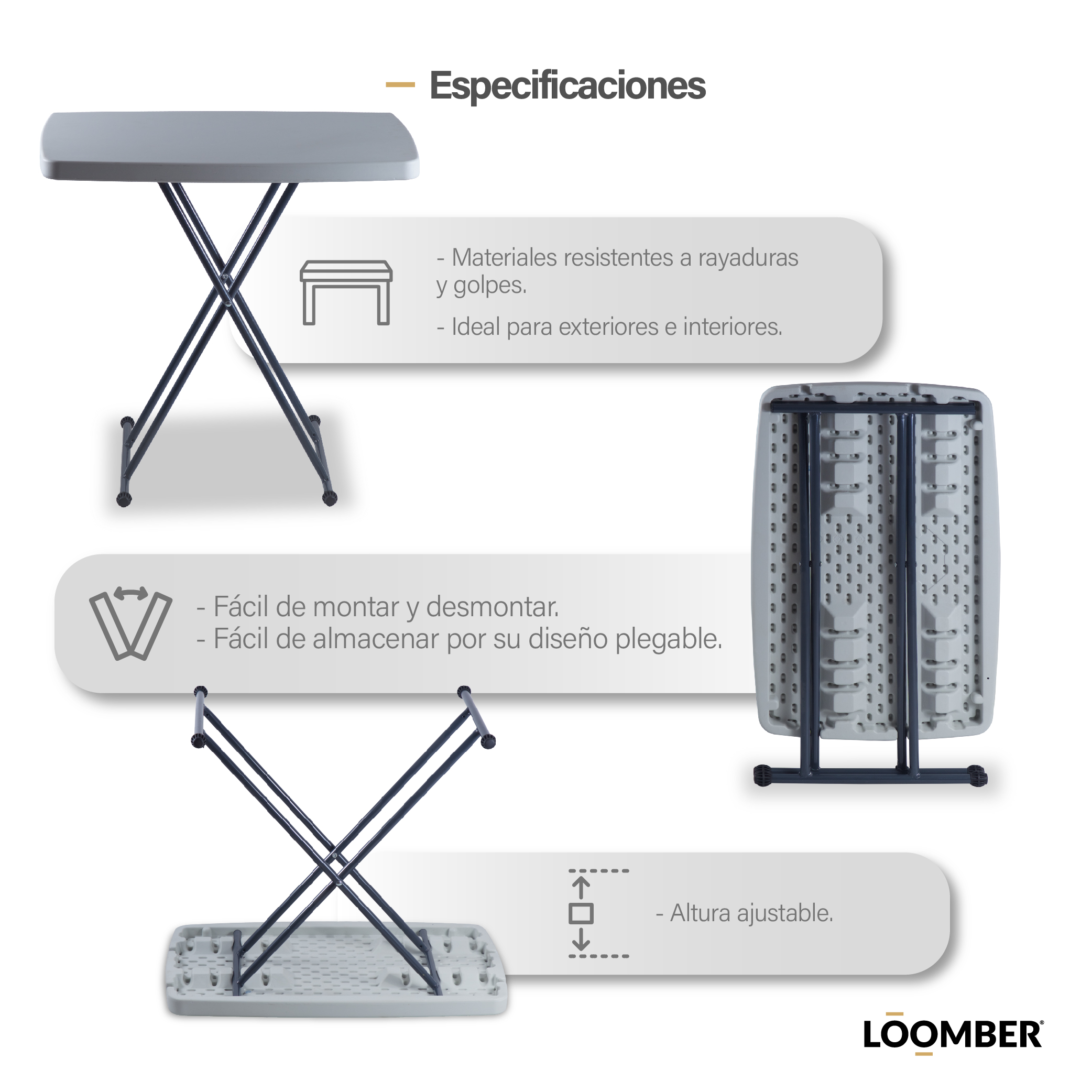 Foto 4 | Mesa Plegable Genérica Sj32 para Jardín