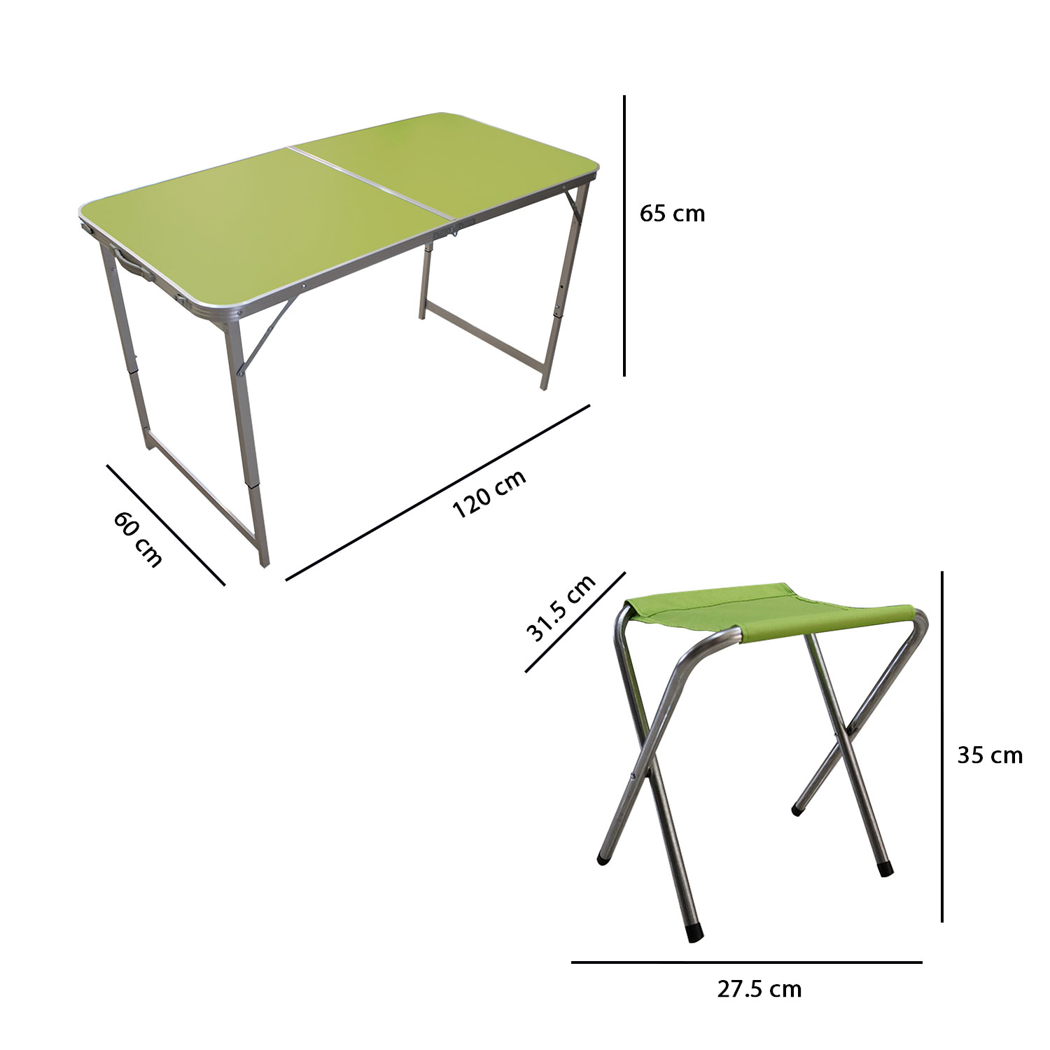 Foto 7 pulgar | Mesa Plegable Bossa Portátil Verde