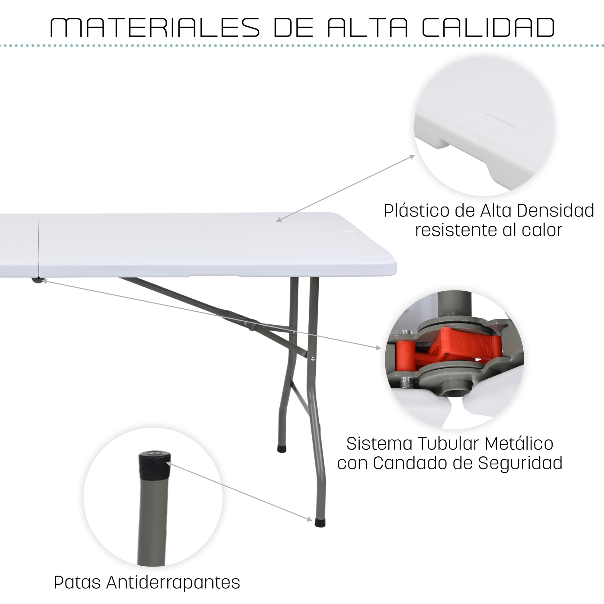 Foto 5 pulgar | Mesa Plegable Eke Life Home Portátil color Blanco