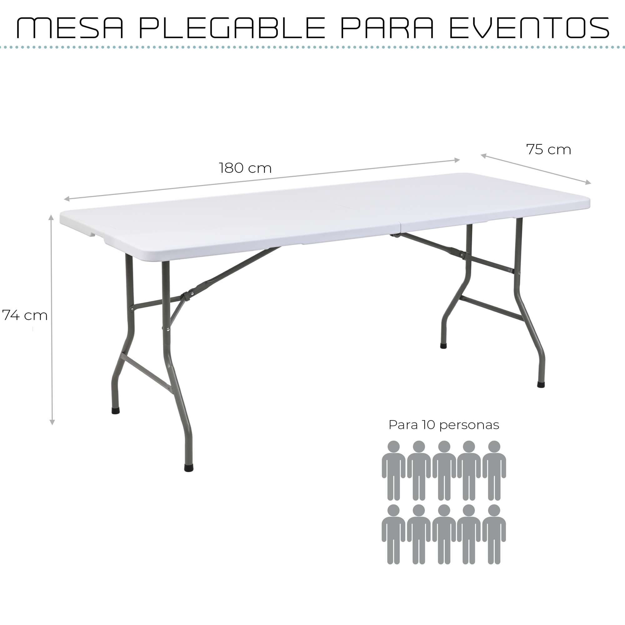 Foto 7 pulgar | Mesa Plegable Eke Life Home Portátil color Blanco