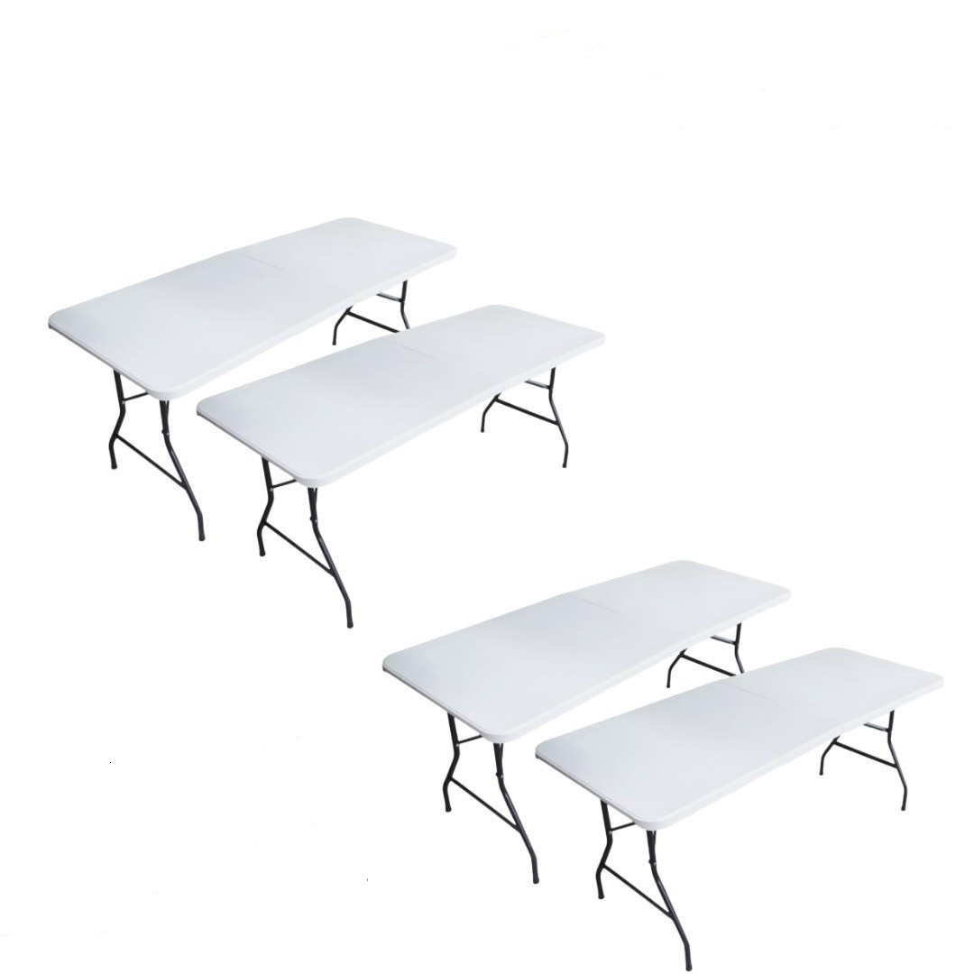 Mesa Plegable Inmatmex Blanca 4 piezas