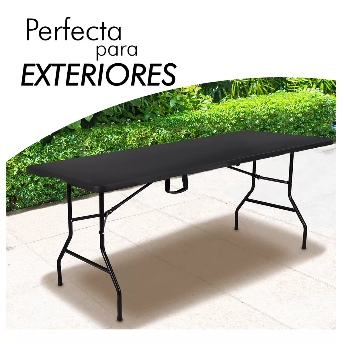 Foto 4 pulgar | Mesa Plegable de Plástico Tipo Portafolio 1.80 m Portátil Eo Safe Imports Esi-12721 Negro