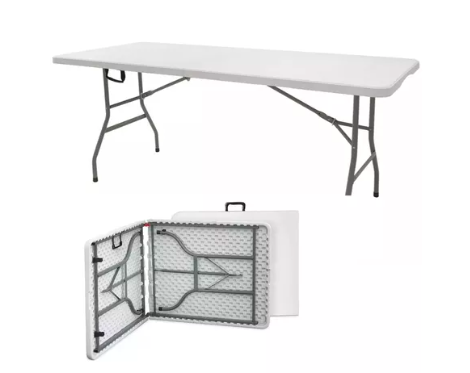 Mesa Plegable Tecno Blanca Portátil