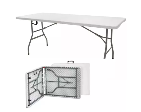 Foto 1 | Mesa Plegable Tecno Blanca Portátil