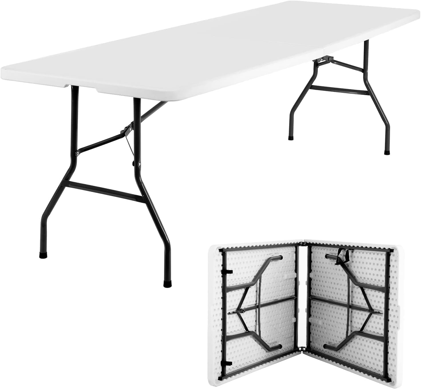 Mesa Plegable de Plástico 180 cm Blanca