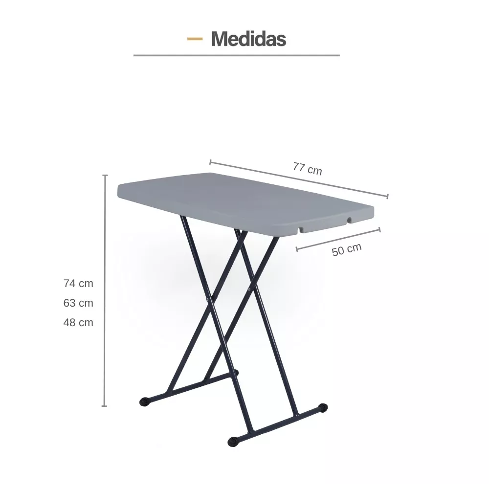 Foto 3 pulgar | Mesa Personal Plegable Loomber Altura Ajustable Blanca