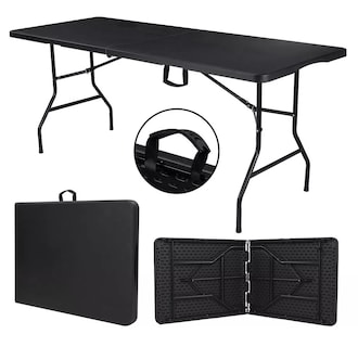 Foto 4 | Mesa Plegable 1.80 M Portátil Negro
