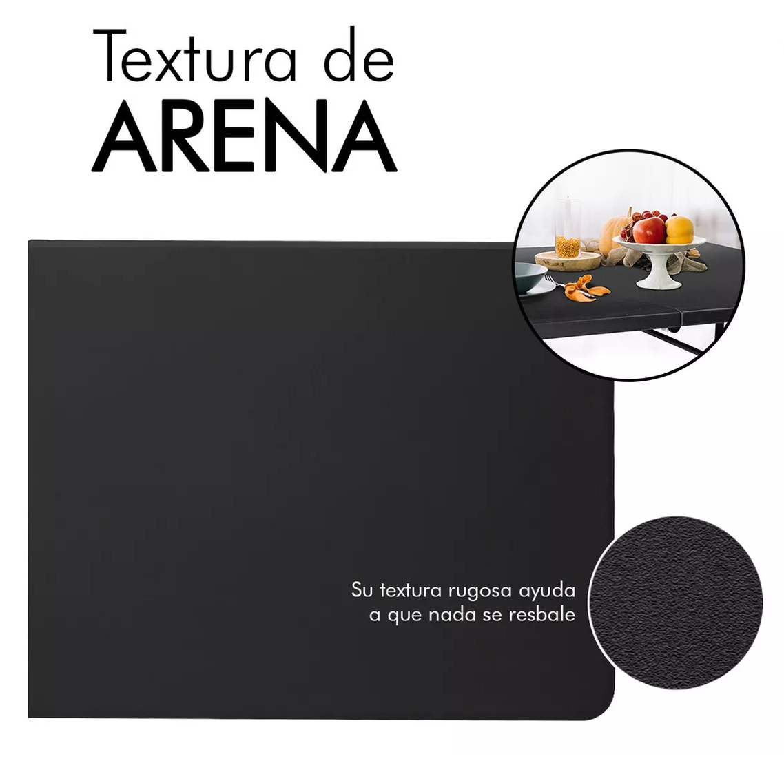 Foto 4 pulgar | Mesa Plegable Portátil de 1.80 m con Altura Ajustable y Asa de Transporte Negra