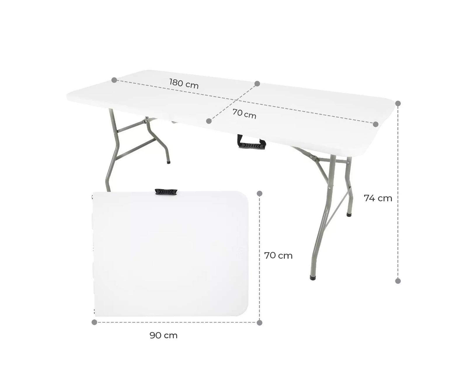 Foto 3 pulgar | Mesa Pegable Shopilinc Blanco 1.80 m