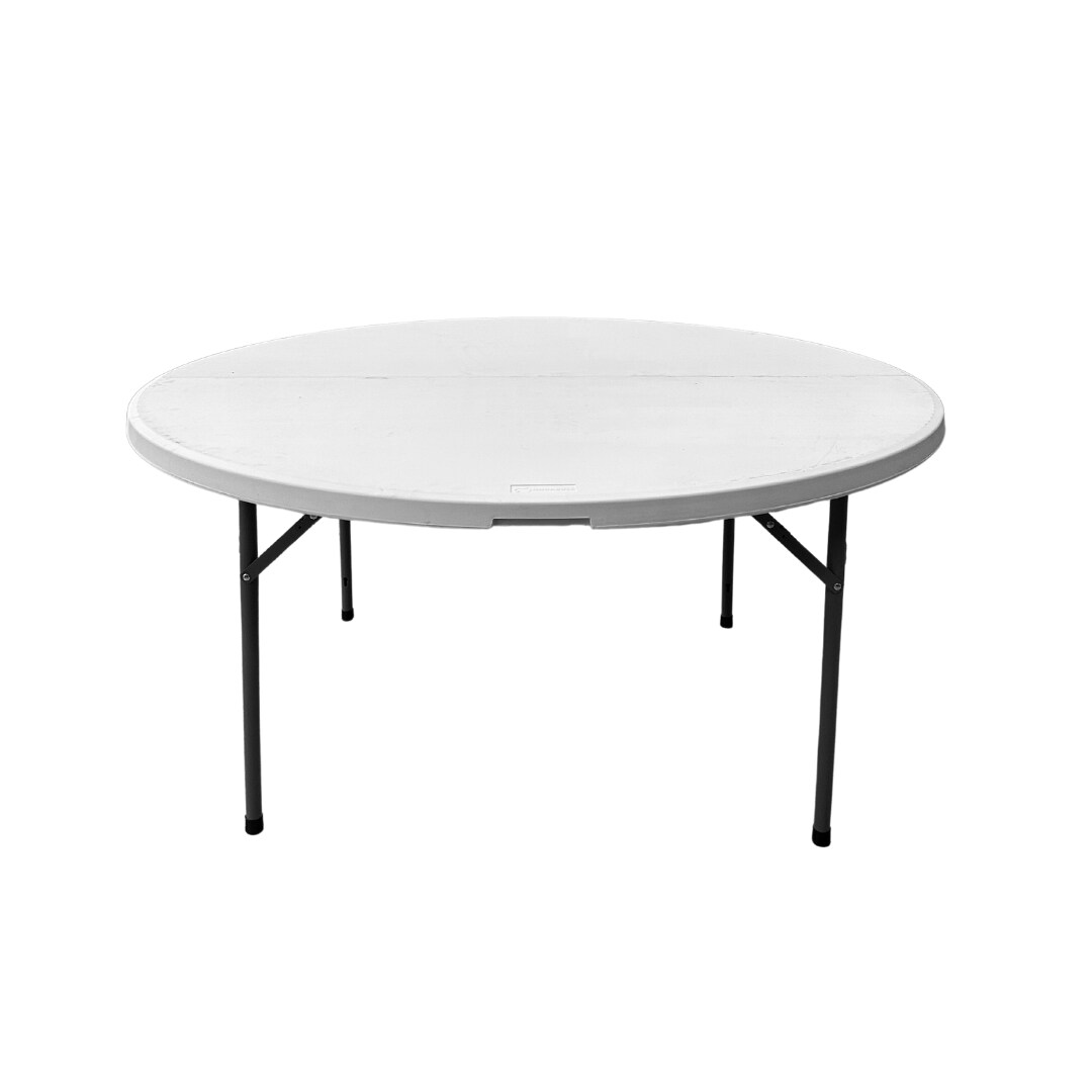 Tablón Plegable Blanca Circular Shorbull 150cm Resistente Reforzada Exterior Jardín $2,329
