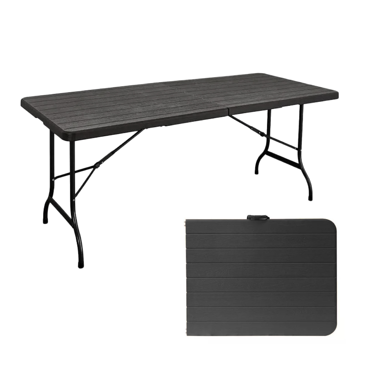 Foto 2 pulgar | Mesa Plegable Top Living  Mesaplas-wood Símil Madera Color Negro