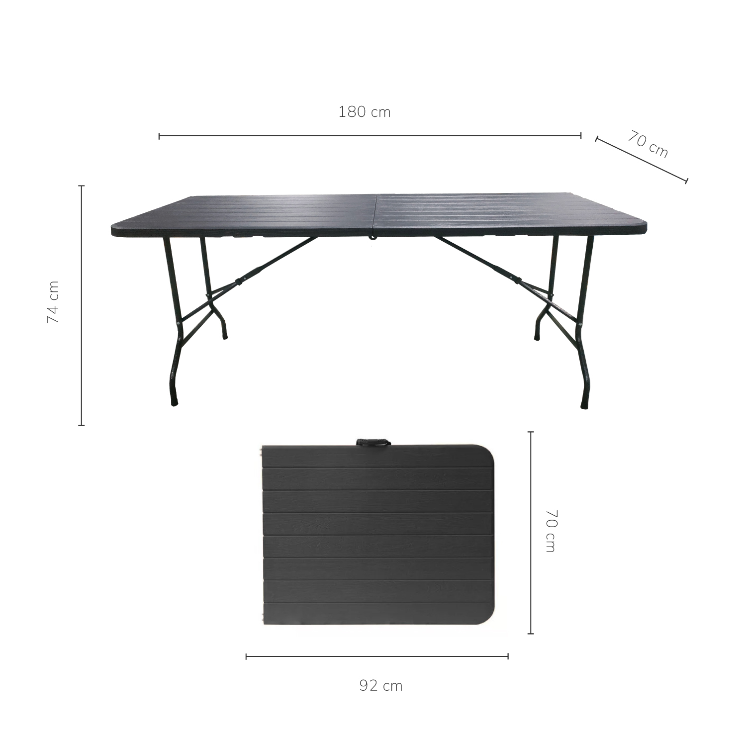 Foto 5 pulgar | Mesa Plegable Top Living  Mesaplas-wood Símil Madera Color Negro