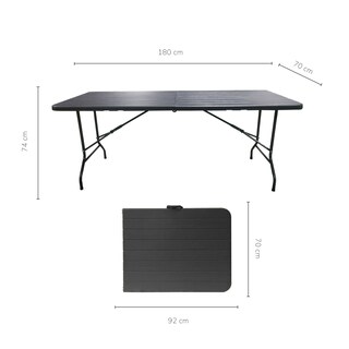 Foto 4 | Mesa Plegable Top Living Mesaplas-wood Símil Madera Color Negro