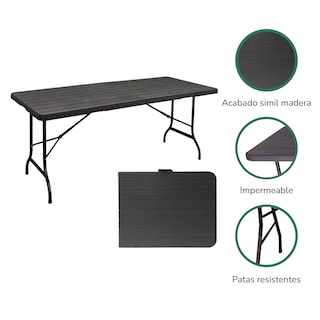 Foto 5 | Mesa Plegable Top Living Mesaplas-wood Símil Madera Color Negro