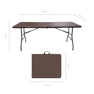 Foto 4 | Mesa Plegable Top Living Mesaplas-rattan Estilo Ratán Color Café