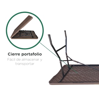 Foto 7 | Mesa Plegable Top Living Mesaplas-rattan Estilo Ratán Color Café