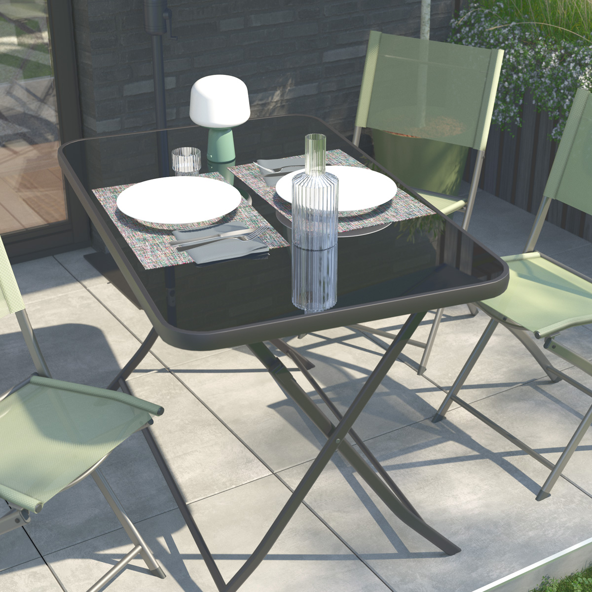 Foto 7 pulgar | Naterial Mesa Plegables Emys Para Terraza O Jardín 110 X 70 Cm