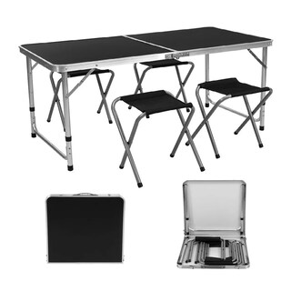 Foto 1 | Mesa Plegable Tipo Portafolio 4 Bancos Para Jardín Portátil