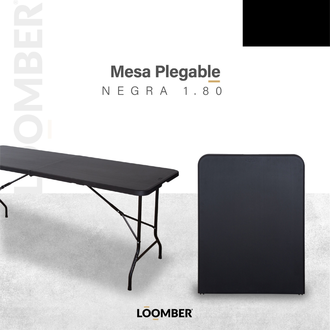 Foto 3 pulgar | Mesa Plegable 180 Cm Negro