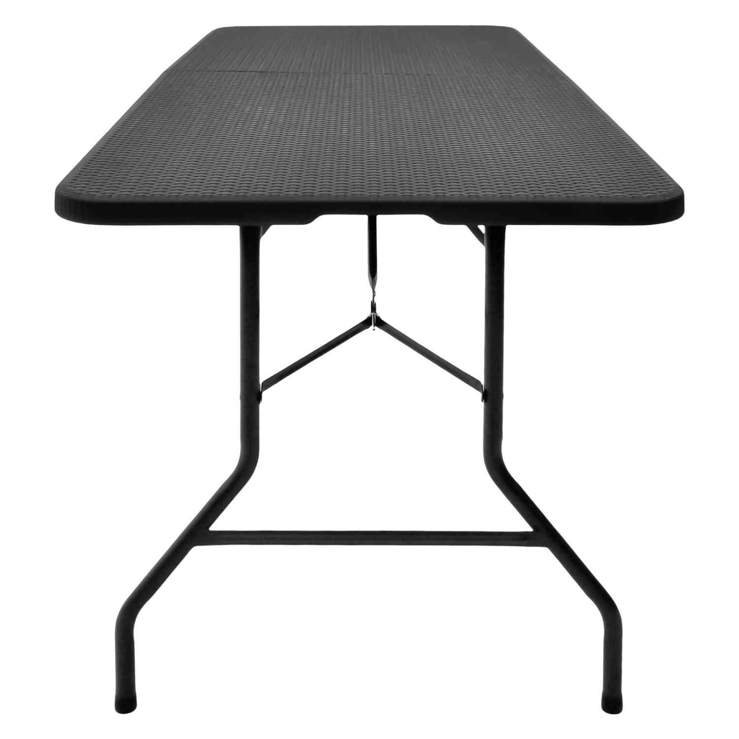 Foto 2 | Mesa Plegable 180cm Portafolio Tipo Rattan Evento Jardin Gris Jardimex