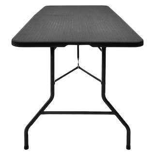 Foto 2 | Mesa Plegable 180cm Portafolio Tipo Rattan Evento Jardin Gris Jardimex