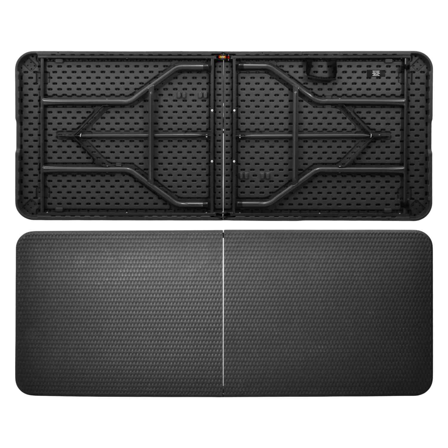 Foto 5 | Mesa Plegable 180cm Portafolio Tipo Rattan Evento Jardin Gris Jardimex