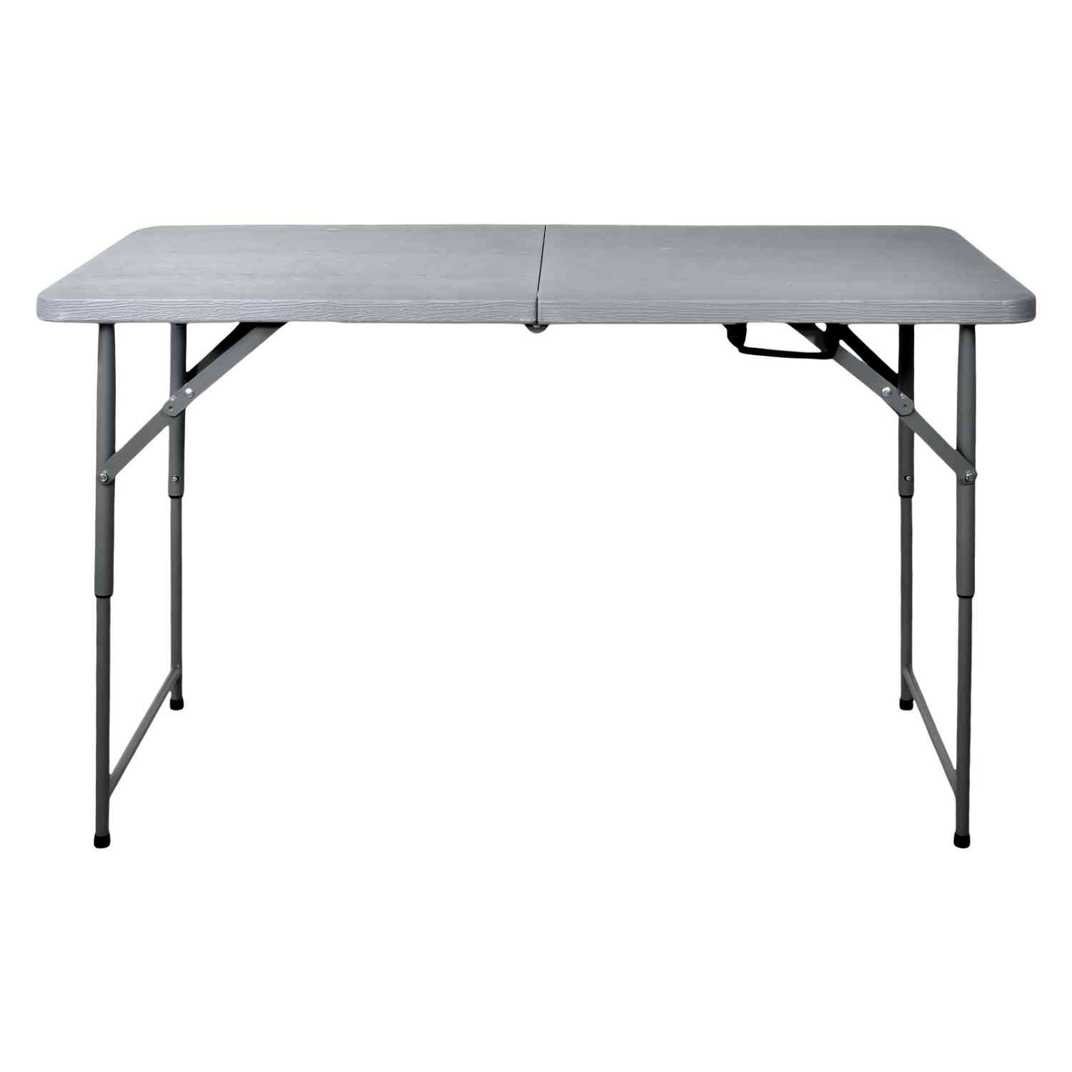 Foto 3 | Mesa Plegable Jardimex 122 cm Portátil Portafolio Tipo Madera Gris