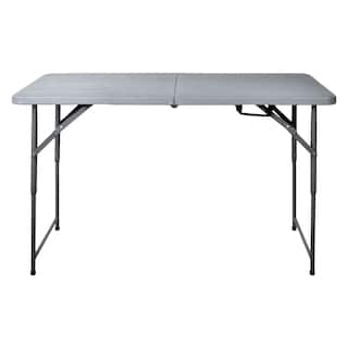 Foto 3 | Mesa Plegable Jardimex 122 cm Portátil Portafolio Tipo Madera Gris