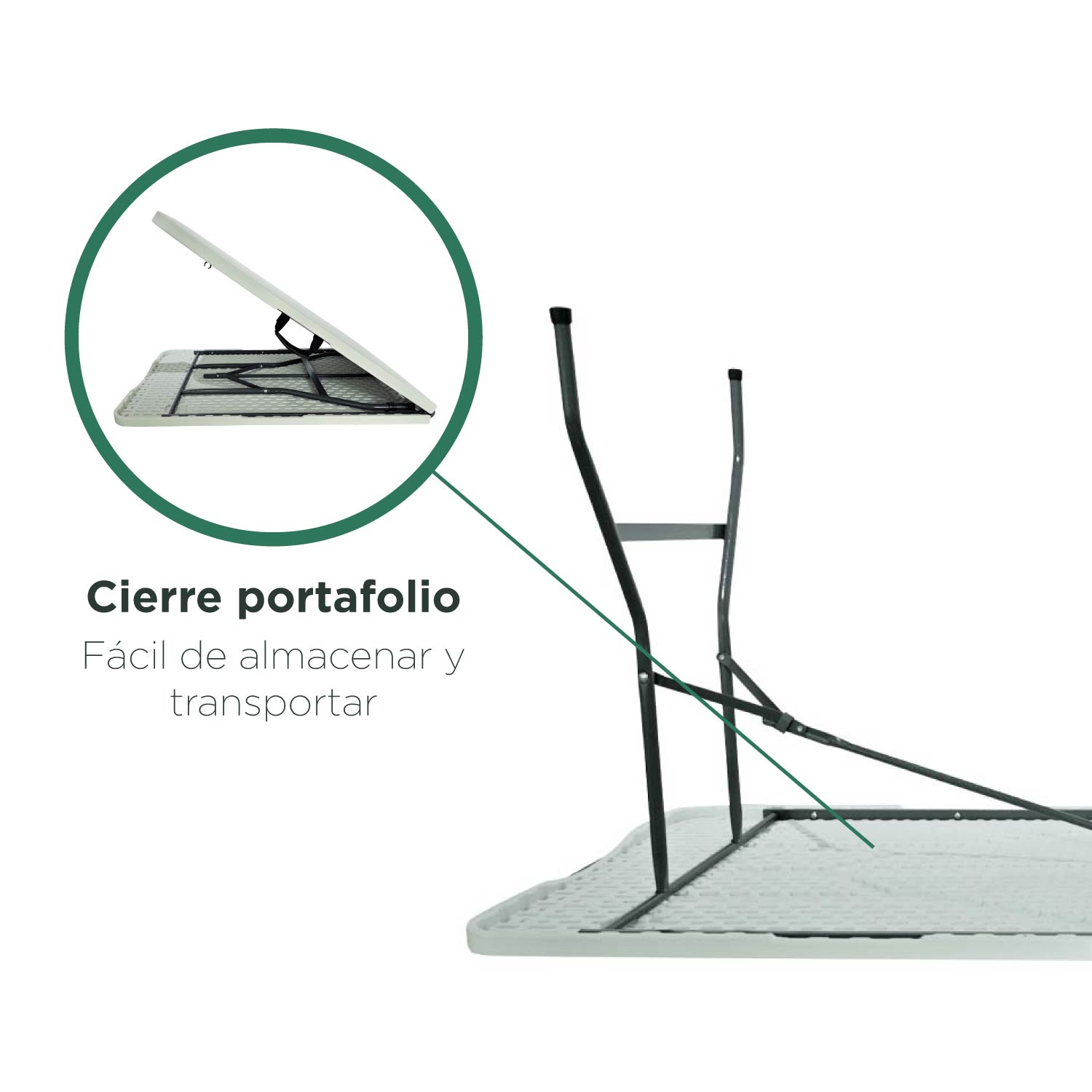 Foto 4 | Mesa Plegable Tipo Portafilio Top Living  Mesaplas-e Color Blanco