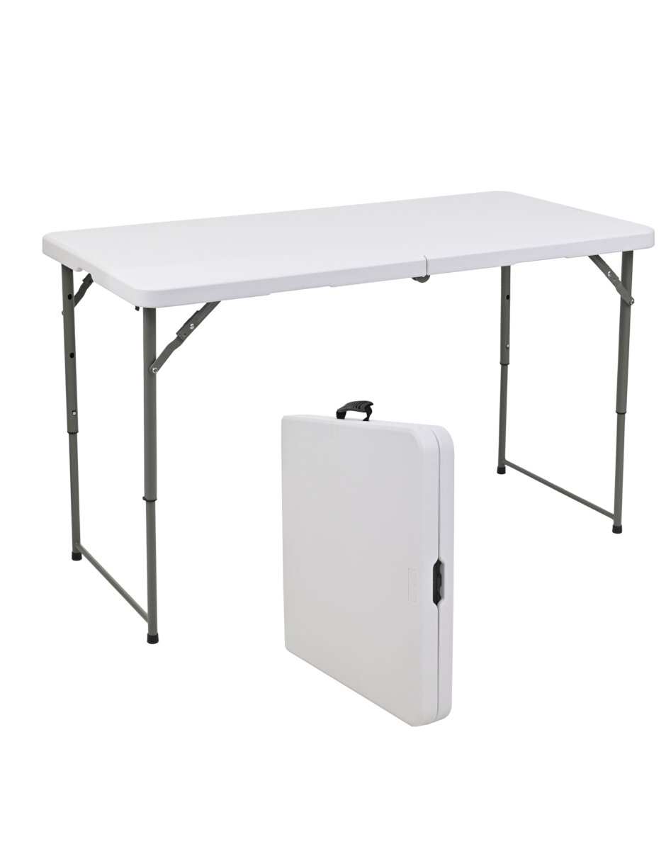 Foto 4 | Mesa Tablon Plegable Jardín Exterior Portátil Portafolio 122cm Color Blanco