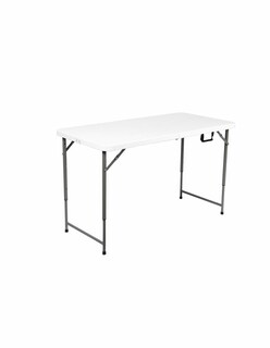 Foto 6 | Mesa Tablon Plegable Jardín Exterior Portátil Portafolio 122cm Color Blanco